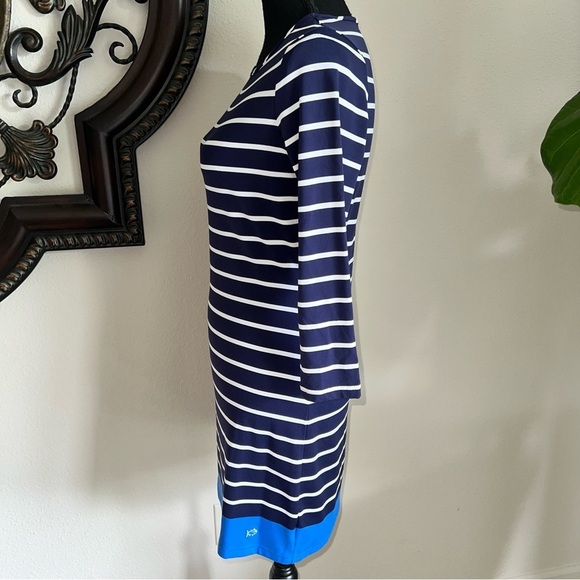 Southern Tide Women’s Soft Knit Striped Dress Crewneck 3/4 sleeves Navy White XS - Picture 8 of 16